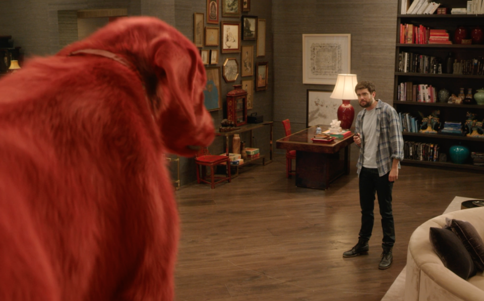 Jack Whitehall in the Clifford The Big Red Dog trailer (eOne UK)