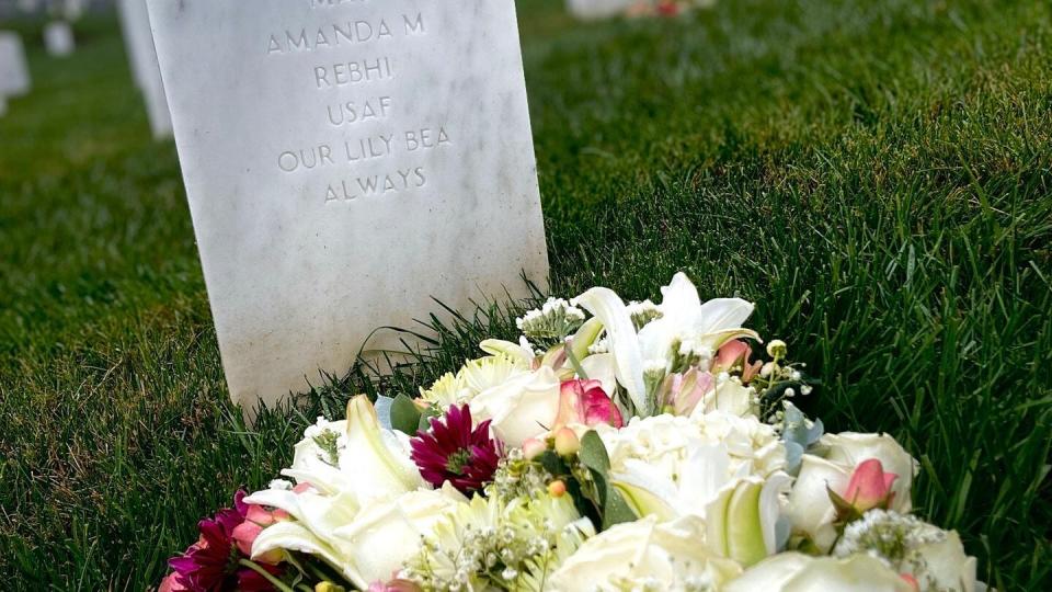 Liliana Beatrice Rebhi's headstone at Arlington National Cemetery. (Rebhi family)