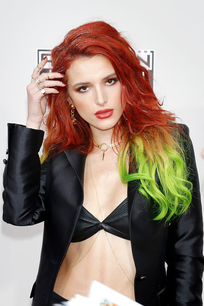 Bella Thorne might be more obsessed with glitter than anyone we've seen. (Photo: Getty)