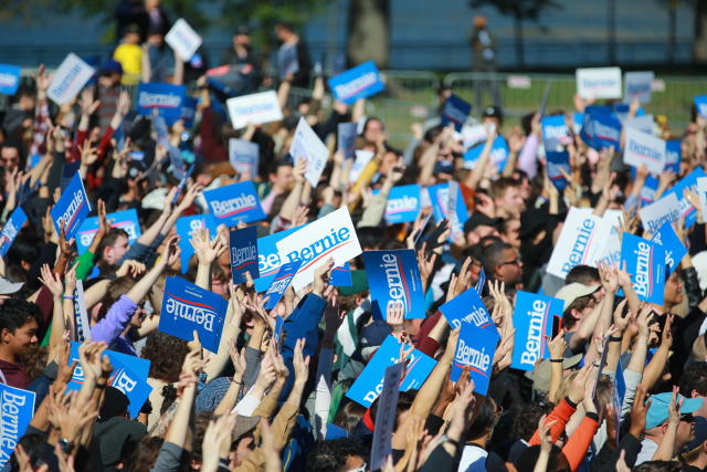 I am back,' Bernie Sanders tells supporters at NYC rally - The Boston Globe