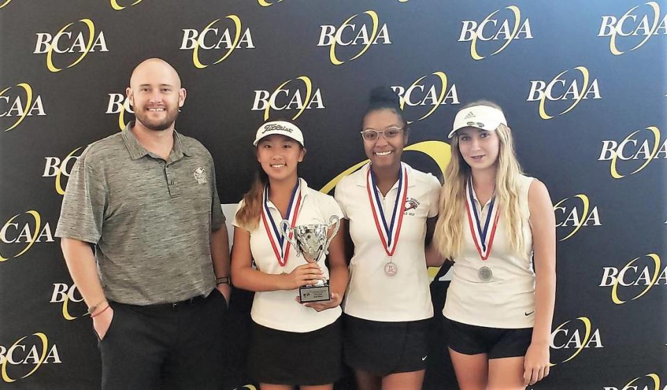 The Douglas girls’ golf team was second at the BCAA Big Eight/Damian Huttenhoff Golf Championship.