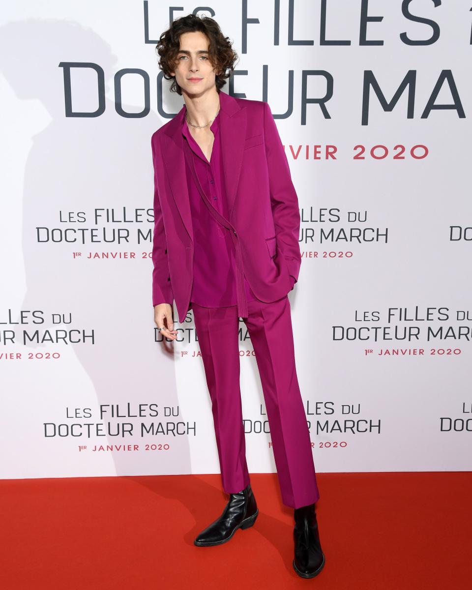 This year's hottest red-carpet accessory: Timothée Chalamet's tiny Eiffel Tower charm.