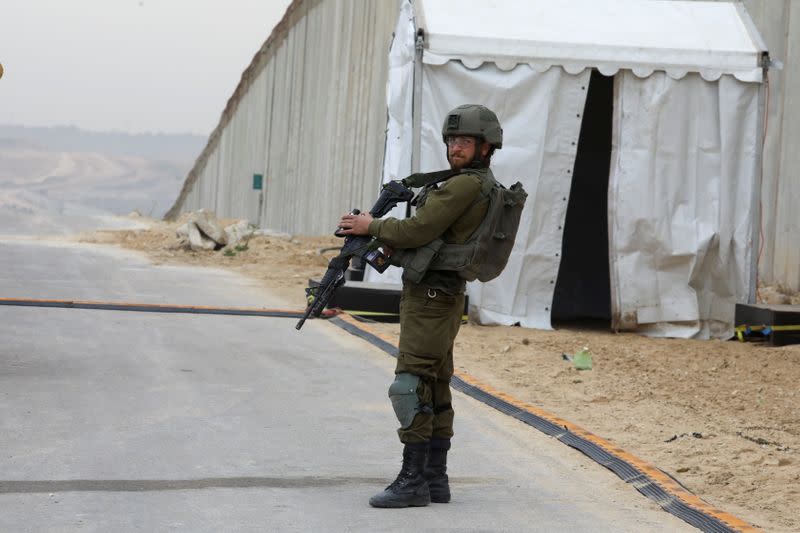 Israel reveals underground barrier along the Gaza Strip border