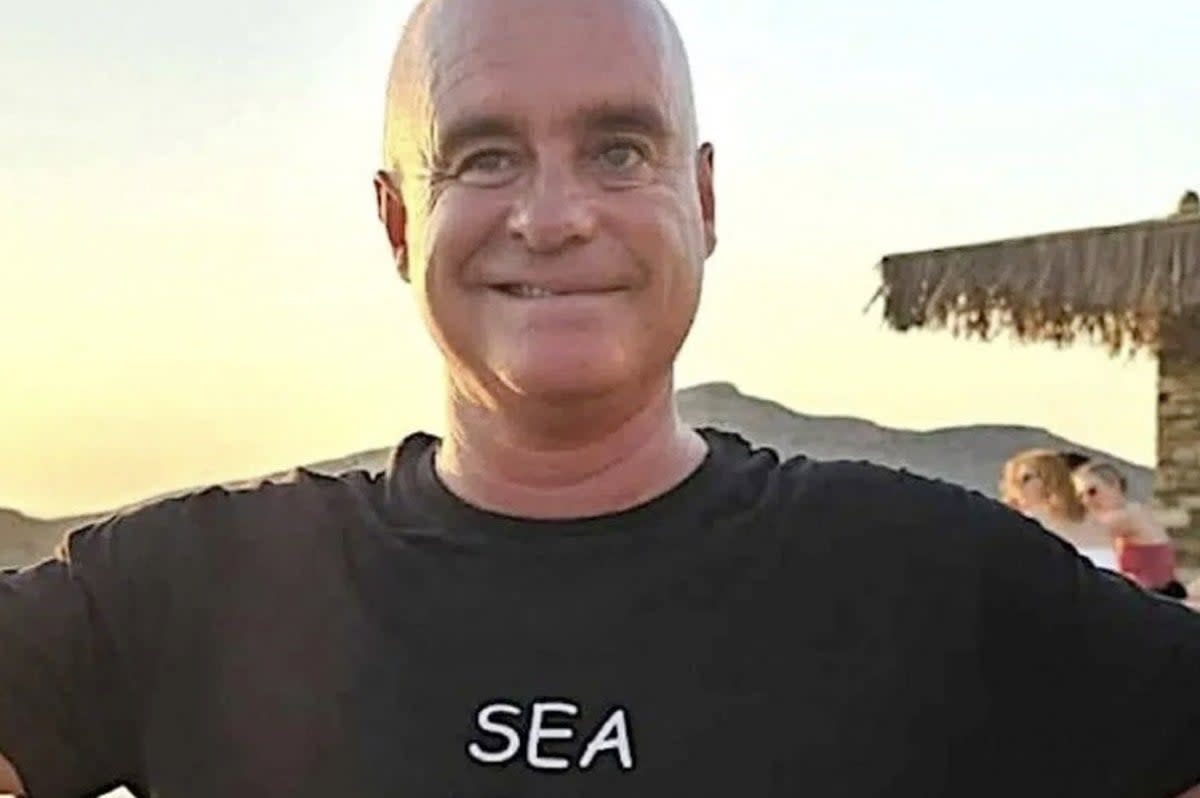 Albert Calibet, 59, had been vacationing on the island but was reported missing by a friend on Tuesday afternoon (Municipality of Amorgos)