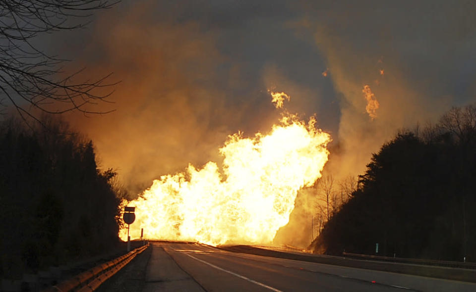 Gas line explosion