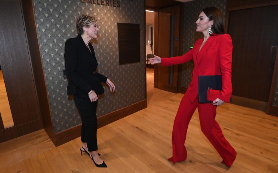 The Princess of Wales greets Kate Silverton - Eddie Mulholland for The Telegraph