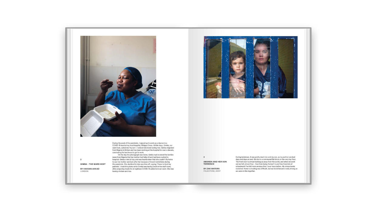Handout photo issued by Kensington Palace of pages from Hold Still: A Portrait of Our Nation in 2020, a book of 100 photographs illustrating the past year of the pandemic. Issue date: Sunday March 28, 2021.