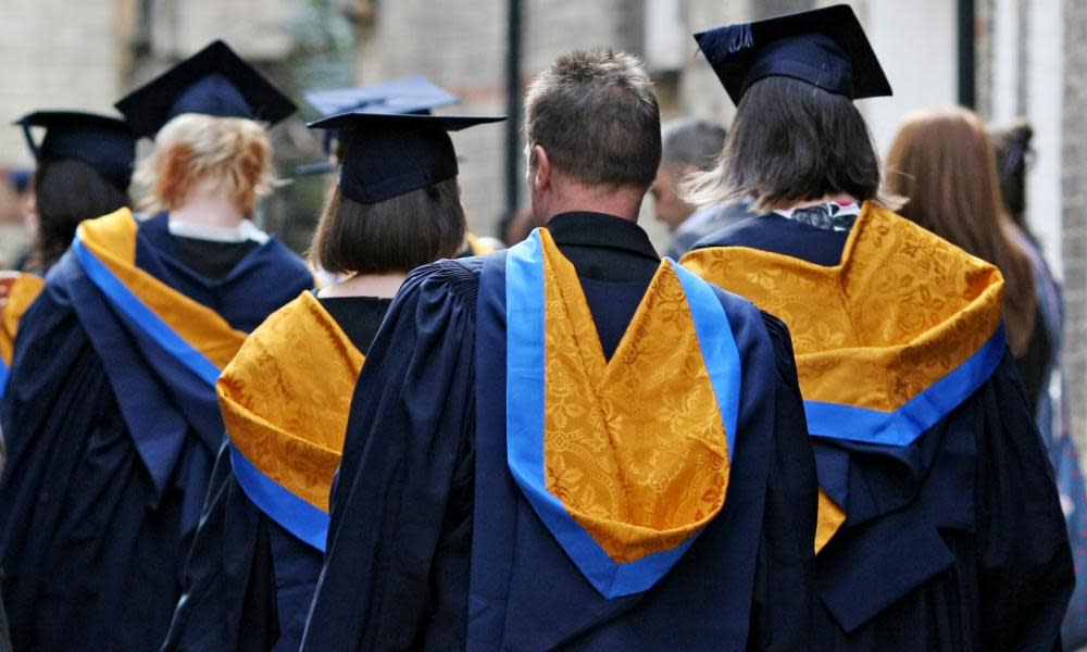 Students at their graduation ceremony