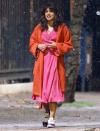 <p>Priyanka Chopra Jonas smiles through the snowflakes on the set of <em>Text for You </em>in London on Tuesday.</p>