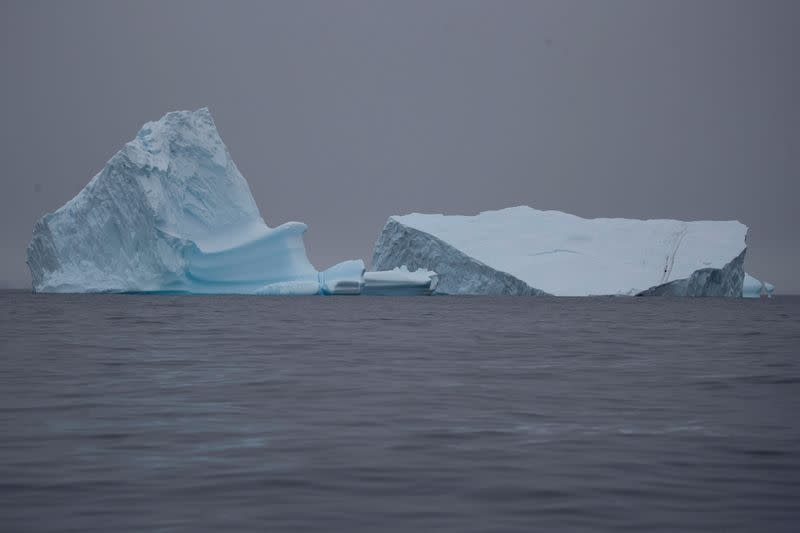 FILE PHOTO: An iceberg floats near Two Hummock Island, Antarctica