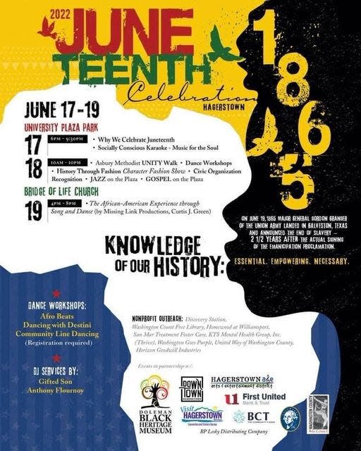 The Doleman Balck History Museum is hosting Juneteenth celebrations this weekend in downtown Hagerstown