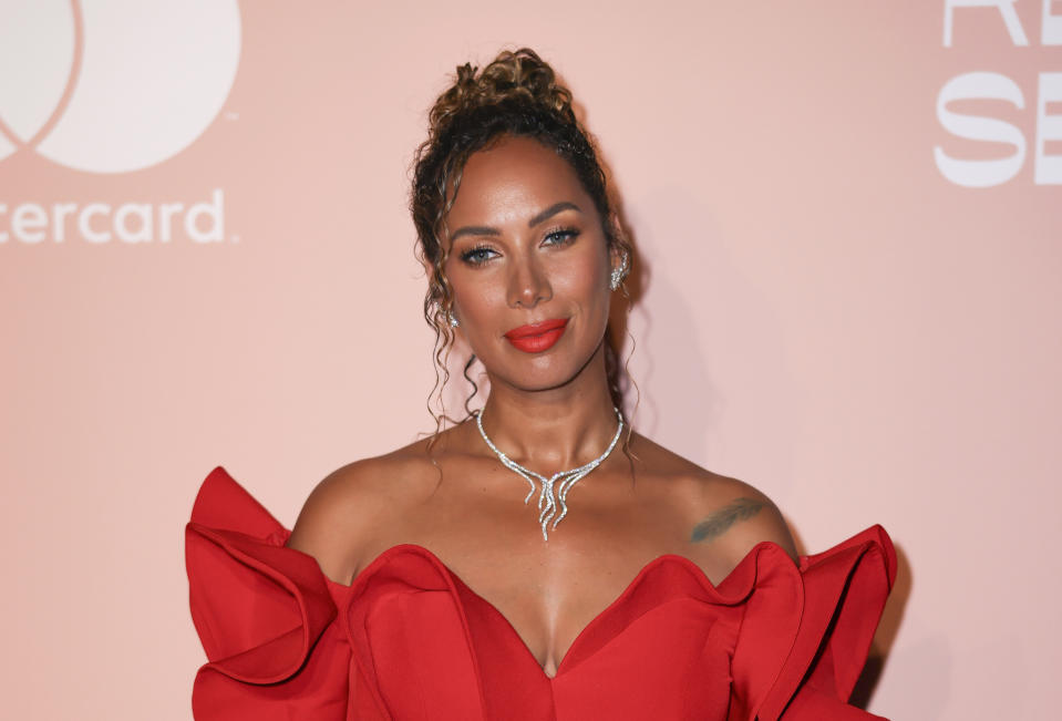 FILE - Leona Lewis poses for photographers upon arrival at the amfAR, foundation for aids research, dinner during the 80th edition of the Venice Film Festival in Venice, Italy, Sunday, Sept. 3, 2023. Singer Shirley Bassey, director Ridley Scott and England goalkeeper Mary Earps were recognized Friday, Dec. 29, 2023 in the U.K.’s New Year Honors list, which celebrates the achievements and services of more than 1,000 people across the country. Other well-known names on the list include “The Great British Bake Off” judge Paul Hollywood, “Game of Thrones” actor Emilia Clarke, and Justin Welby, the Archbishop of Canterbury. (Photo by Vianney Le Caer/Invision/AP, File)