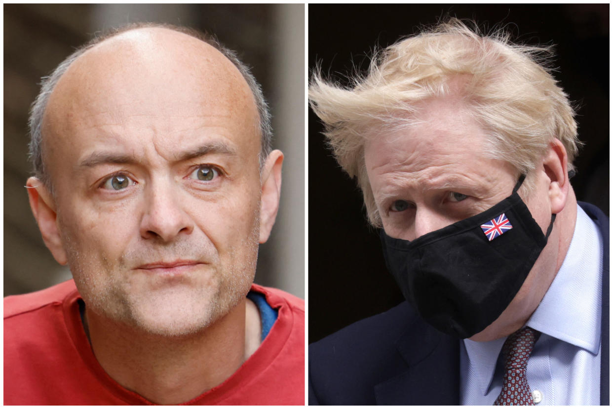 Dominic Cummings said it's 'completely crackers' Boris Johnson is PM. (Getty Images)