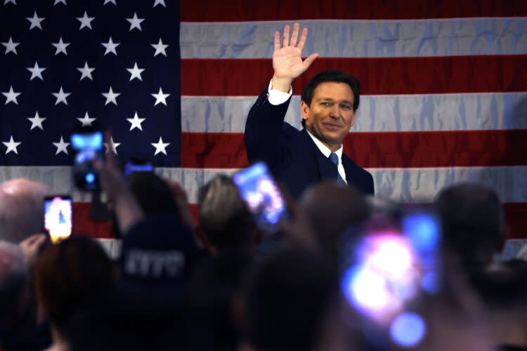 Gov. Ron DeSantis has cheered the arrival of several Hillsdale-affiliated classical charters in Florida. (Spencer Platt/Getty Image)