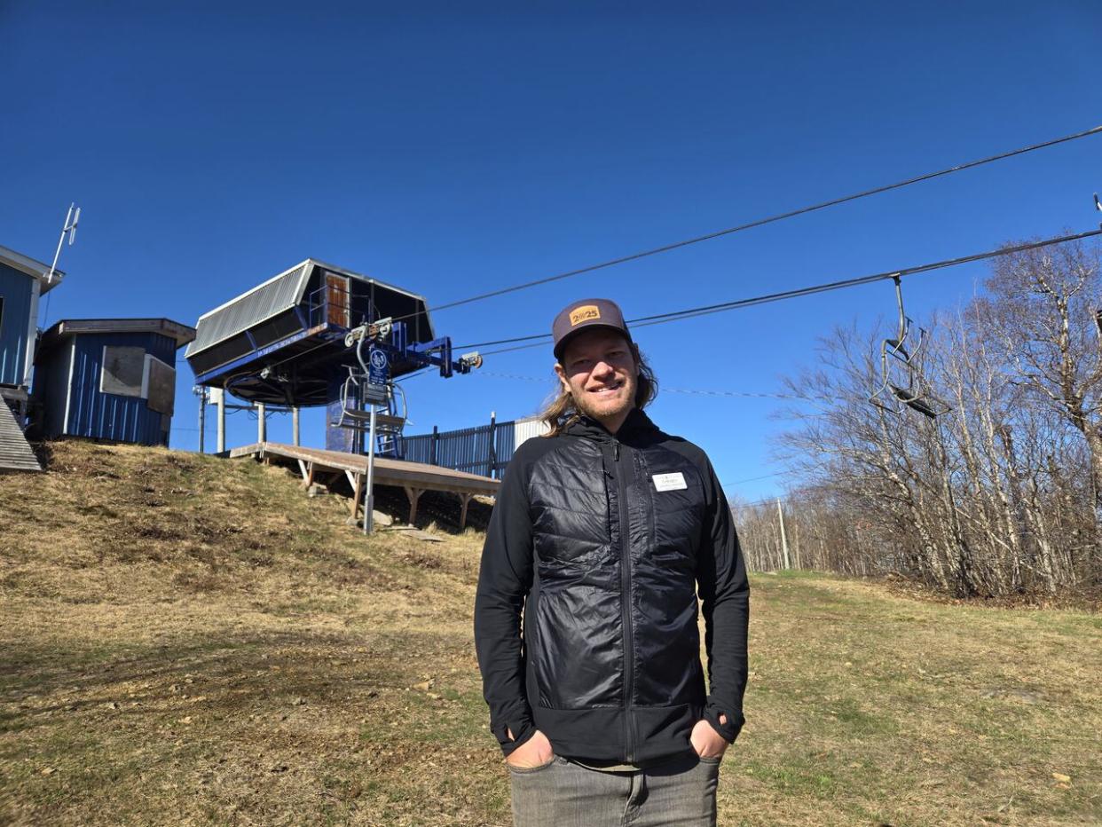 Crabbe Mountain will make upgrades to its 1980s-era chairlift this year that general manager Jordan Cheney said will make it more reliable. (Savannah Awde/CBC News - image credit)