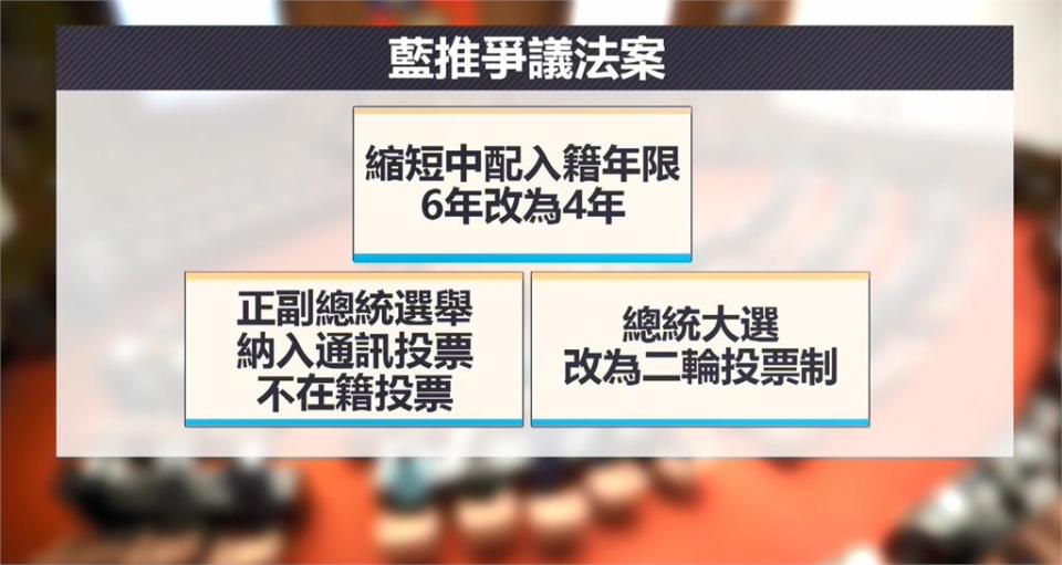 藍提爭議法案為總統大選鋪路？　綠轟「毀憲亂政集大成」