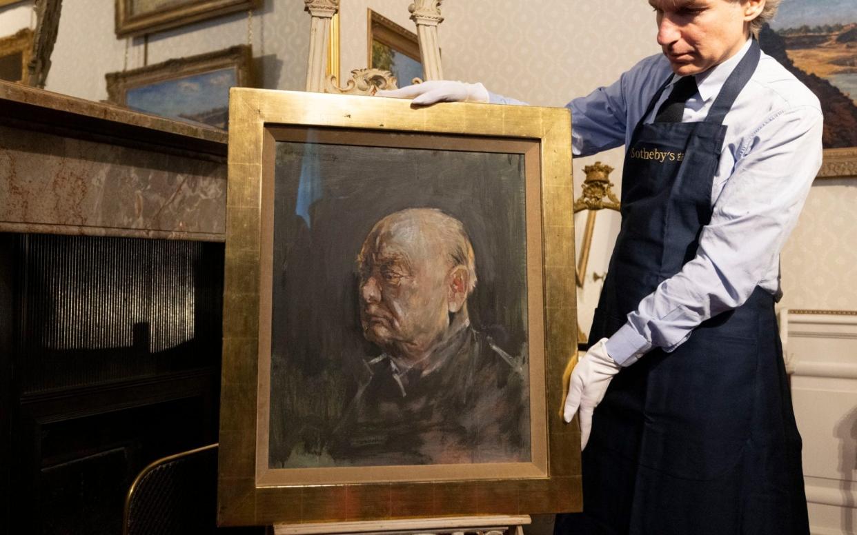 Painting of Churchill