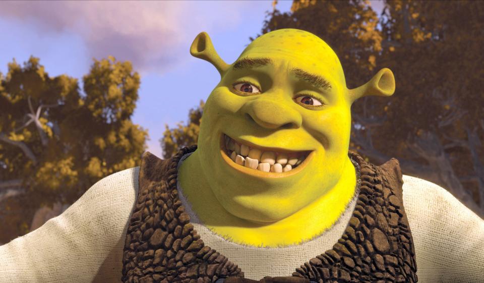 Picture of animated character Shrek smiling