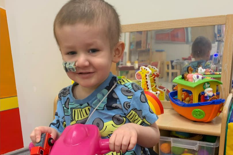 Louie has remained 'happy and smiling' throughout his treatments