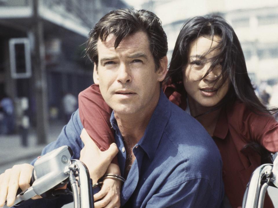 Pierce Brosnan was the next Bond alongside Michelle Yeoh.