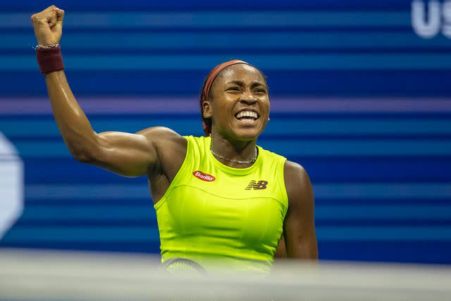 <p>Tim Clayton/Corbis via Getty</p> Coco Gauff