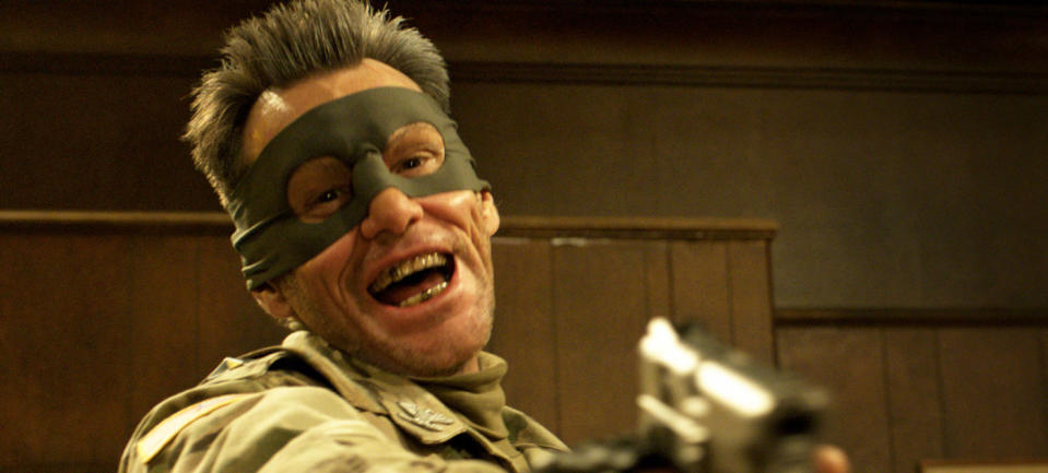 Jim Carrey played Captain Stars and Stripes in 'Kick-Ass 2' (20th Century Fox)