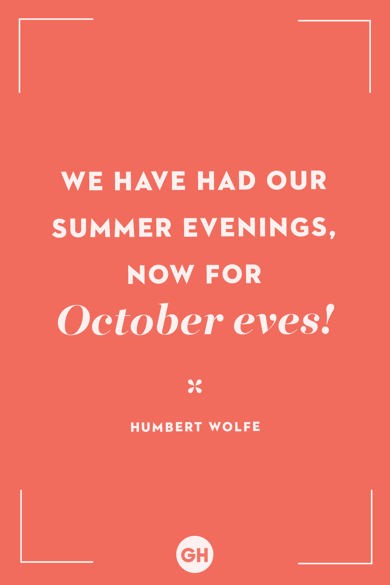 <p>We have had our summer evenings, now for October eves!</p>