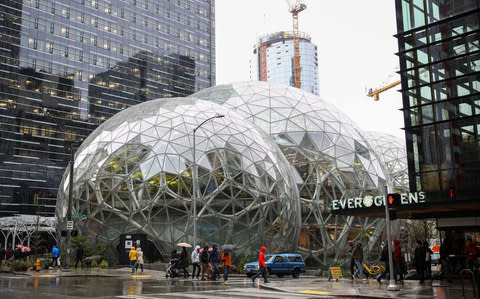 The Amazon Spheres campus in Seattle - Credit: Reuters