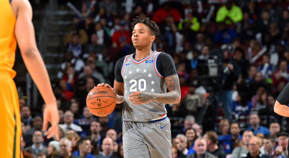 The relationship between Markelle Fultz and the charity stripe has been, well, interesting this season. (Photo by Jesse D. Garrabrant/NBAE via Getty Images)