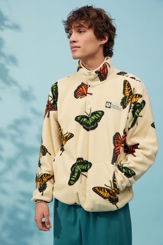 Butterflies Trail Fleece Pullover Sweatshirt