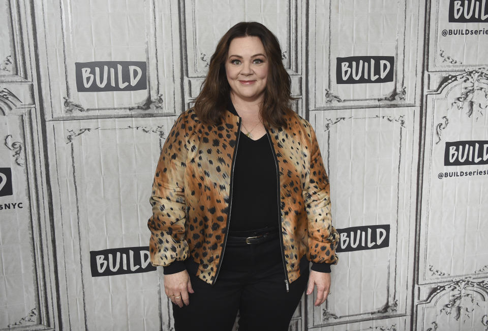 Actor Melissa McCarthy poses backstage before the BUILD Speaker Series to discuss the film "Can You Ever Forgive Me?" at AOL Studios on Tuesday, Oct. 16, 2018, in New York. (Photo by Evan Agostini/Invision/AP)