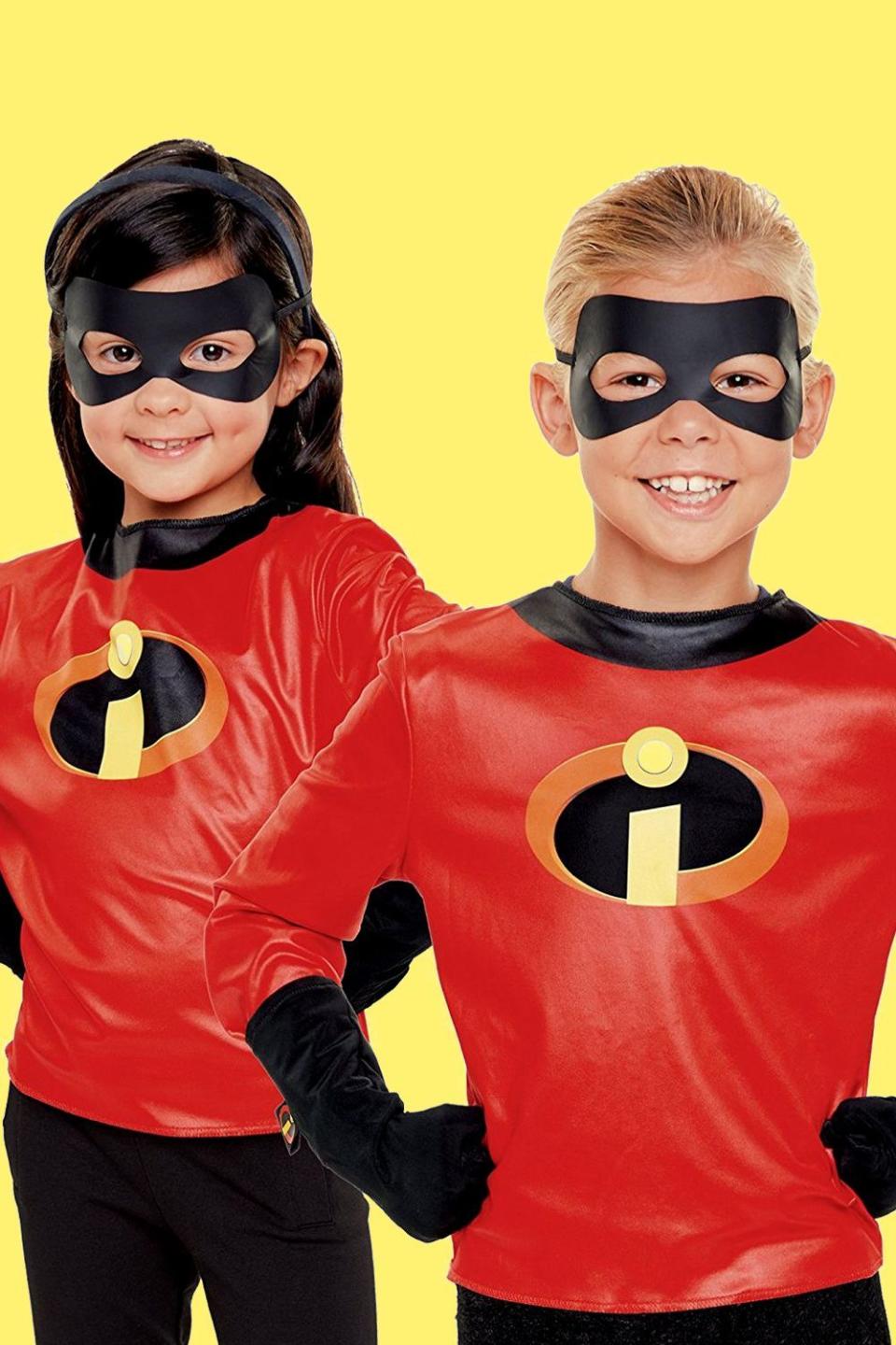 <p><strong>The Incredibles 2</strong></p><p>amazon.com</p><p><strong>$14.99</strong></p><p>The two siblings from <em>The Incredibles</em> make for a super duo! Or, if you want to get the whole family involved, get the matching <a href="https://www.amazon.com/Disguise-Unisex-Incredible-X-Large-Costume/dp/B001ZSIRJM?tag=syn-yahoo-20&ascsubtag=%5Bartid%7C10055.g.385%5Bsrc%7Cyahoo-us" rel="nofollow noopener" target="_blank" data-ylk="slk:Mr. Incredible;elm:context_link;itc:0;sec:content-canvas" class="link ">Mr. Incredible</a> and <a href="https://www.amazon.com/Disguise-Womens-Incredible-Classic-Costume/dp/B079MCHJT8?tag=syn-yahoo-20&ascsubtag=%5Bartid%7C10055.g.385%5Bsrc%7Cyahoo-us" rel="nofollow noopener" target="_blank" data-ylk="slk:Elastigirl;elm:context_link;itc:0;sec:content-canvas" class="link ">Elastigirl</a> adult costumes. (And don't forget about <a href="https://www.amazon.com/Disguise-Incredibles-Infant-Classic-Costume/dp/B079M2YVRW/?tag=syn-yahoo-20&ascsubtag=%5Bartid%7C10055.g.385%5Bsrc%7Cyahoo-us" rel="nofollow noopener" target="_blank" data-ylk="slk:Jack Jack;elm:context_link;itc:0;sec:content-canvas" class="link ">Jack Jack</a>!)</p>