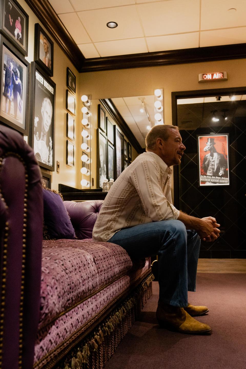 DJ Diplo sits for an interview in Porter Wagoner's "Wagonmaster" dressing room at the Grand Ole Opry. He recently released "Swamp Savant," the second volume of his "Thomas Wesley" project.