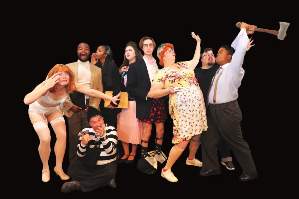 The cast of Lab Theater's "Noises Off"
