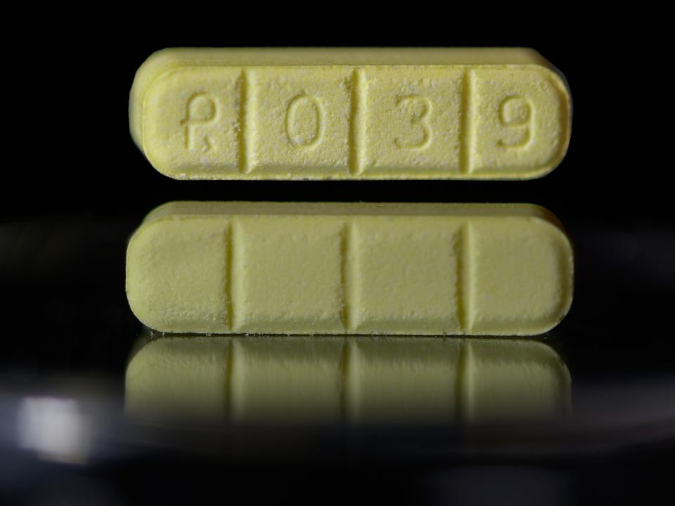 This is counterfeit Xanax. According to the DEA, 40% of counterfeit pills are laced with enough fentanyl to be deadly.