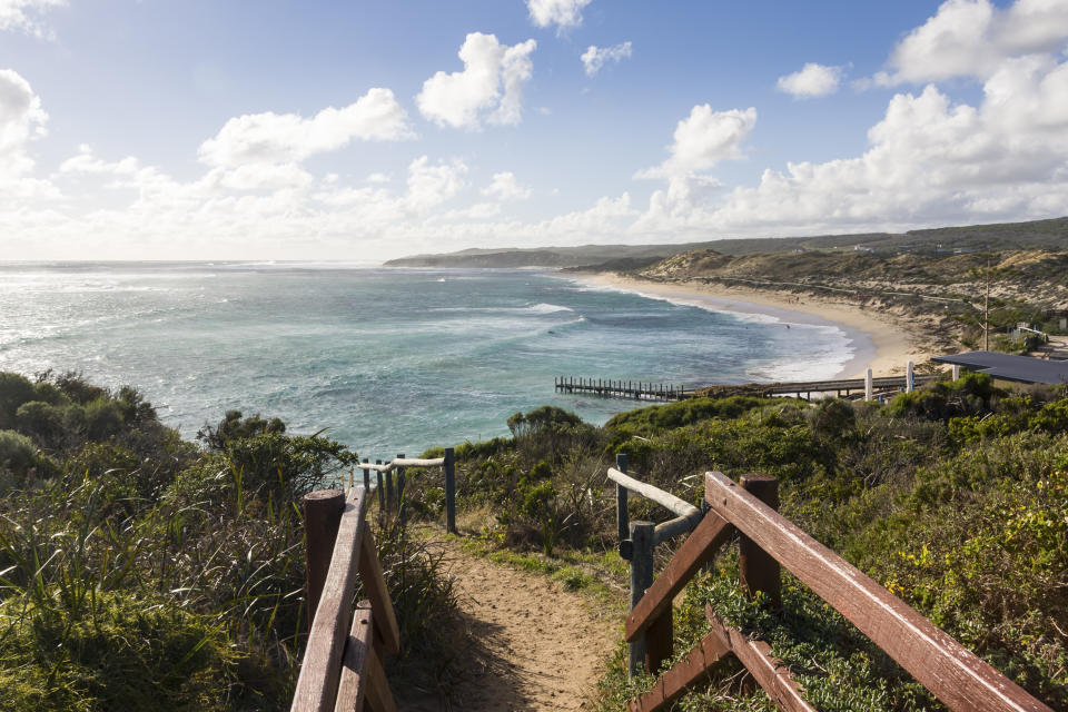 Path leading to Prevelly beah near Margaret River in south-west Australia.