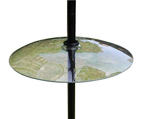 7) Aelean Clear Glass Two-Way Squirrel Baffle and Weather Guard for Bird Feeder Hanging or Pole Mount