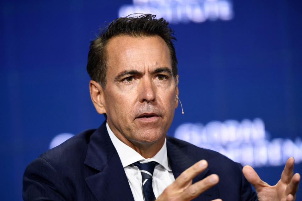 Orlando Bravo, Founder and Managing Partner, Thoma Bravo, speaks during the Milken Institute Global Conference on October 18, 2021 in Beverly Hills, California. (Photo by Patrick T. FALLON / AFP) (Photo by PATRICK T. FALLON/AFP via Getty Images)
