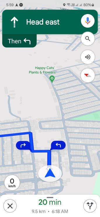 turn-by-turn directions in google maps