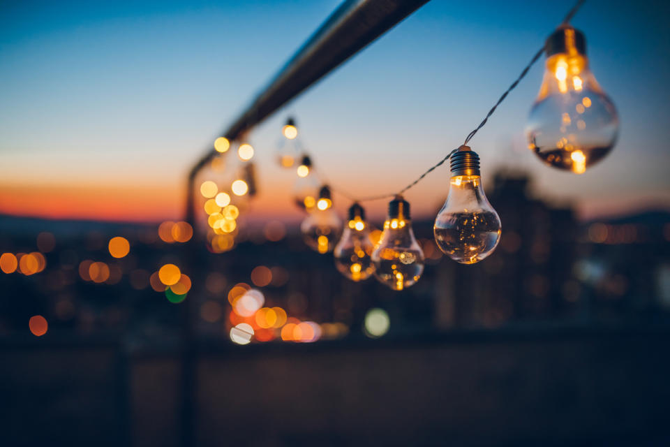 Add the perfect amount of light to your outdoor space with this string of bulbs. (Source: iStock)