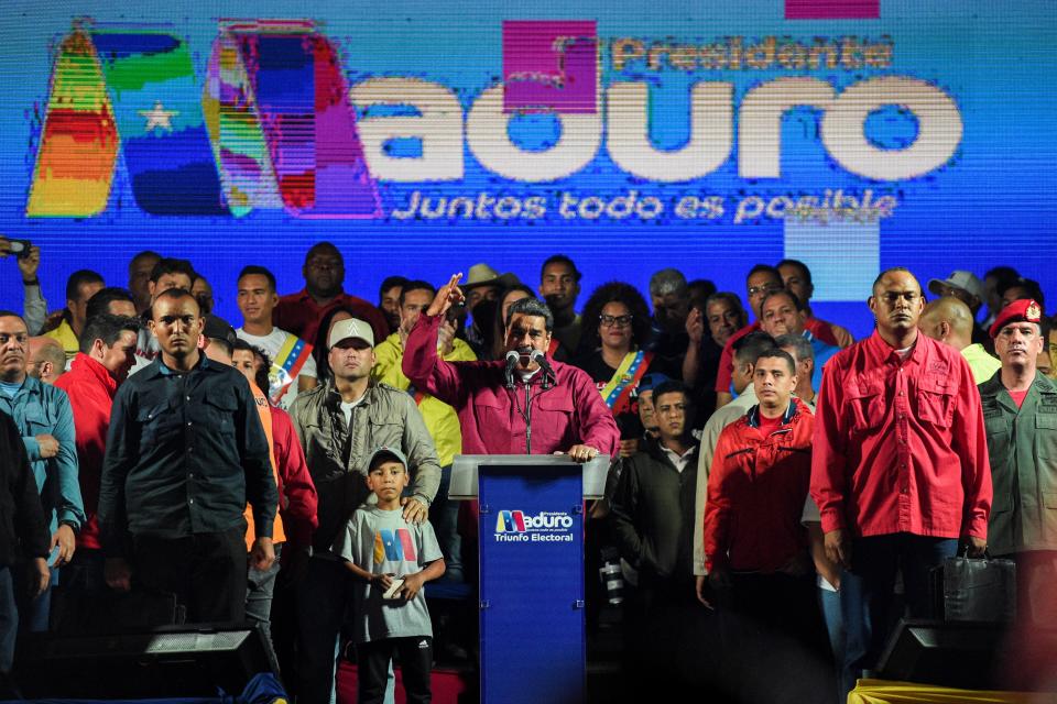 El presidente venezolano Nicolás Maduro celebra los resultados de las elecciones nacionales, el 20 de mayo de 2018 en Caracas