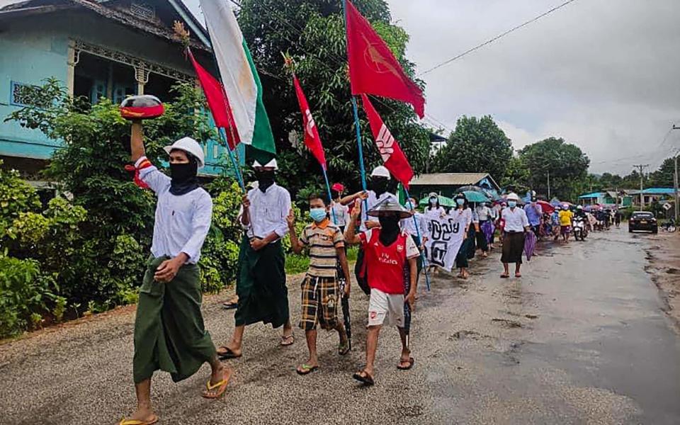 Daily protests against the junta continue in Myanmar - Dawei Watch/AFP