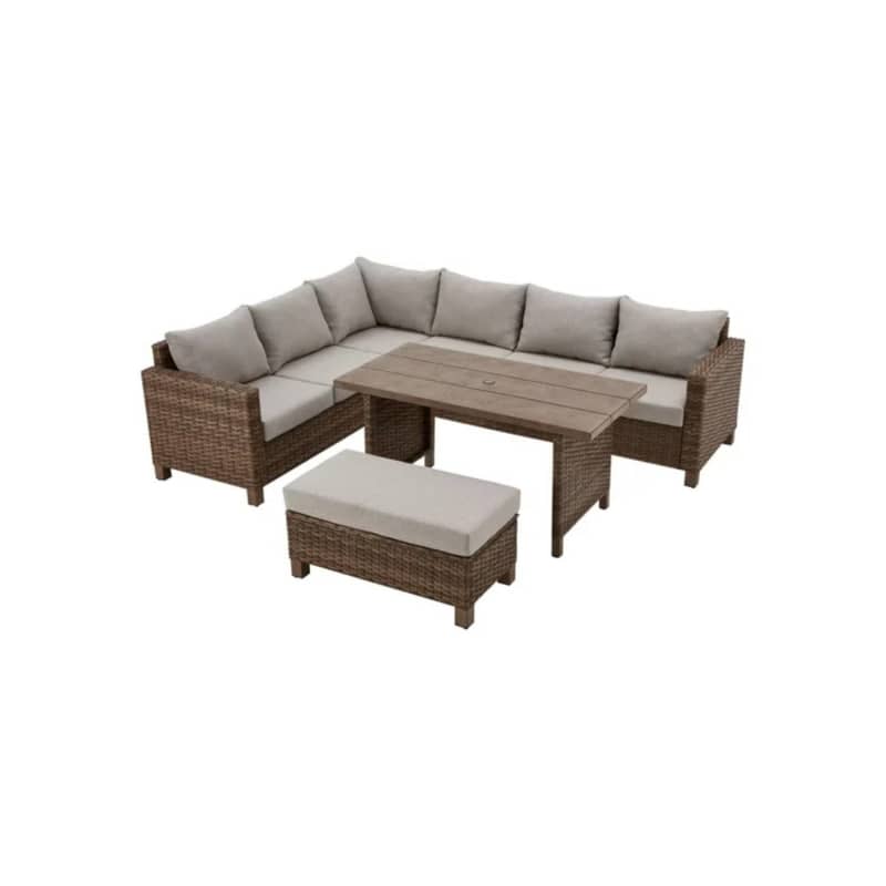 Better Homes & Gardens Brookbury Patio Sectional Dining Set, 4-Piece