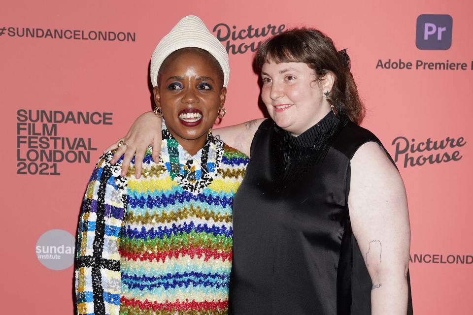 Director Janicza Bravo (left) and Lena Dunham attend the Sundance London Film Festival screening of Zola, at the Picturehouse Central Cinema, in Piccadilly, London. Picture date: Sunday August 1, 2021. (Photo by Kirsty O'Connor/PA Images via Getty Images)