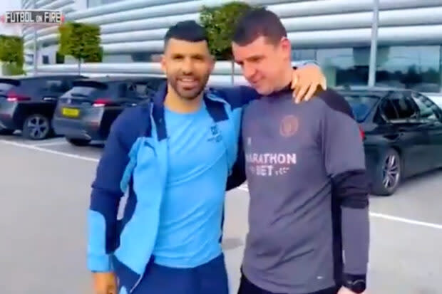 Avant de partit pour Barcelone, Agüero a régalé les employés de Manchester City.