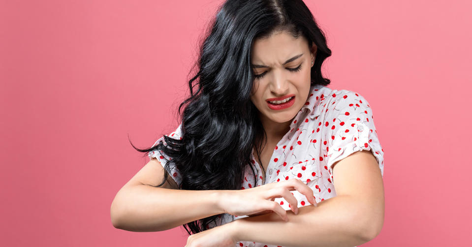 Woman with itchy skin