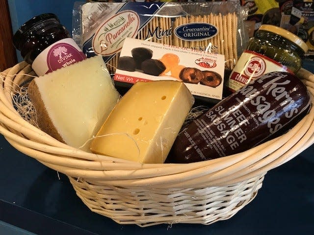 Culture Beer and Cheese in downtown Brighton will customize gift baskets, like this one made Monday, Nov. 19, 2018.