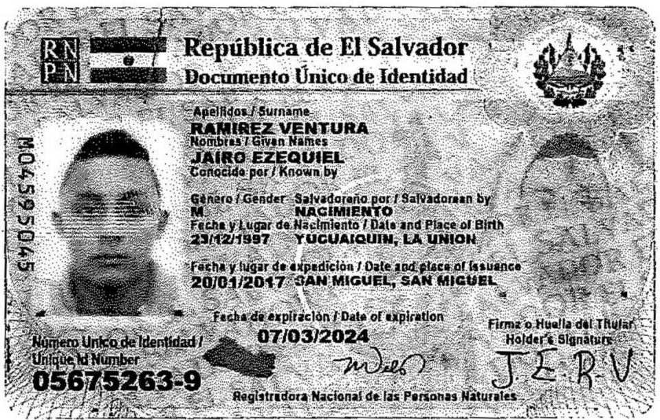 Identity card for Jairo Ramirez, a former employee at Kristich Monterey Pipe Company in Watsonville.  Ramirez died after the cement mixer he was cleaning started while he was inside it.