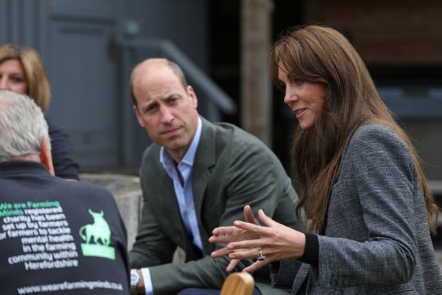 The royal couple during their visit 