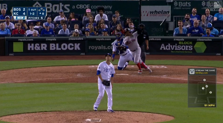 Hanley Ramirez executed a textbook bat flip on a bloop single. (MLB.com)